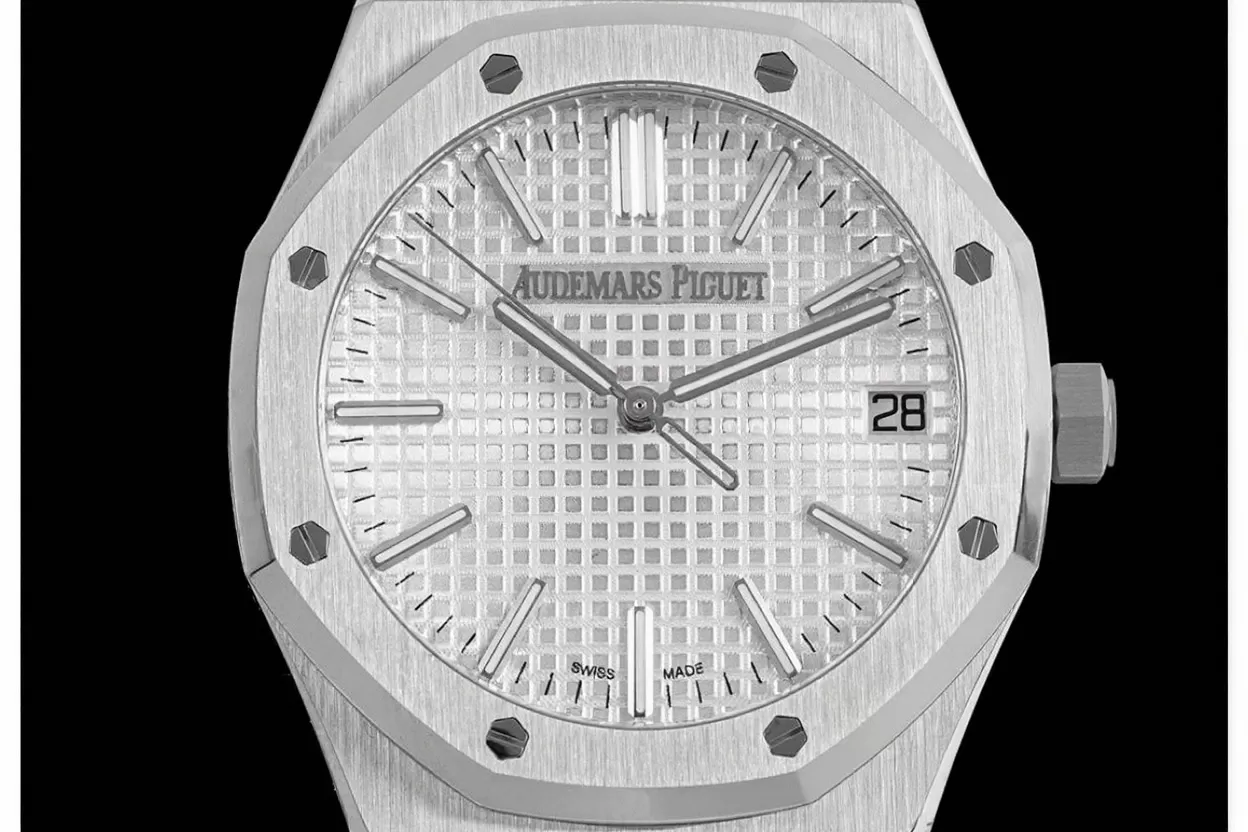 Alternative view of Royal Oak 15510 SS/SS White/Stk APSF A4302 Super Clone