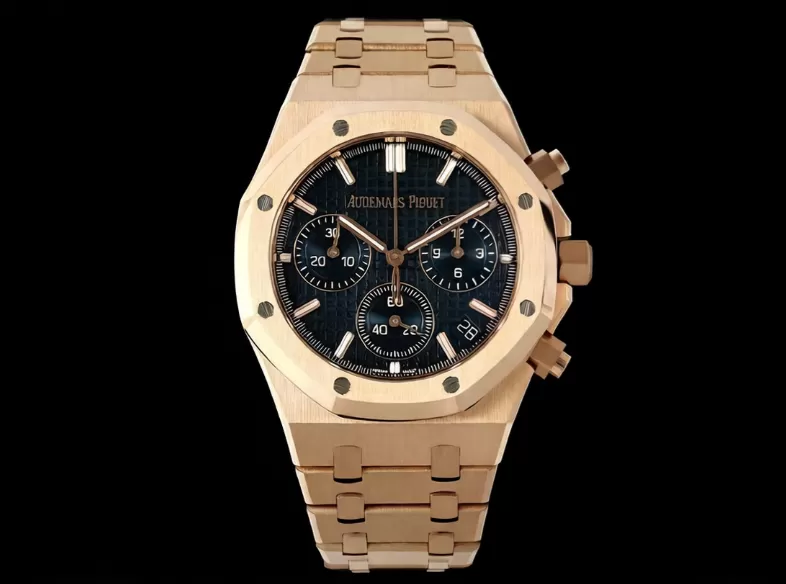 Alternative view of Royal Oak Chrono 26240OR 41mm RG/RG Blue Dial APS SH4401 Super Clone