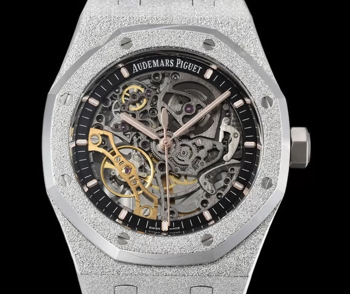 Alternative view of Royal Oak 15407 Frosted 41mm SS/SS Skeleton Dial THBF V2 SH3132 Super Clone