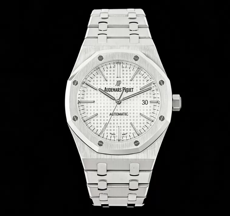 Alternative view of Royal Oak 15400 SS/SS White/Stk APSF SA3120 Super Clone