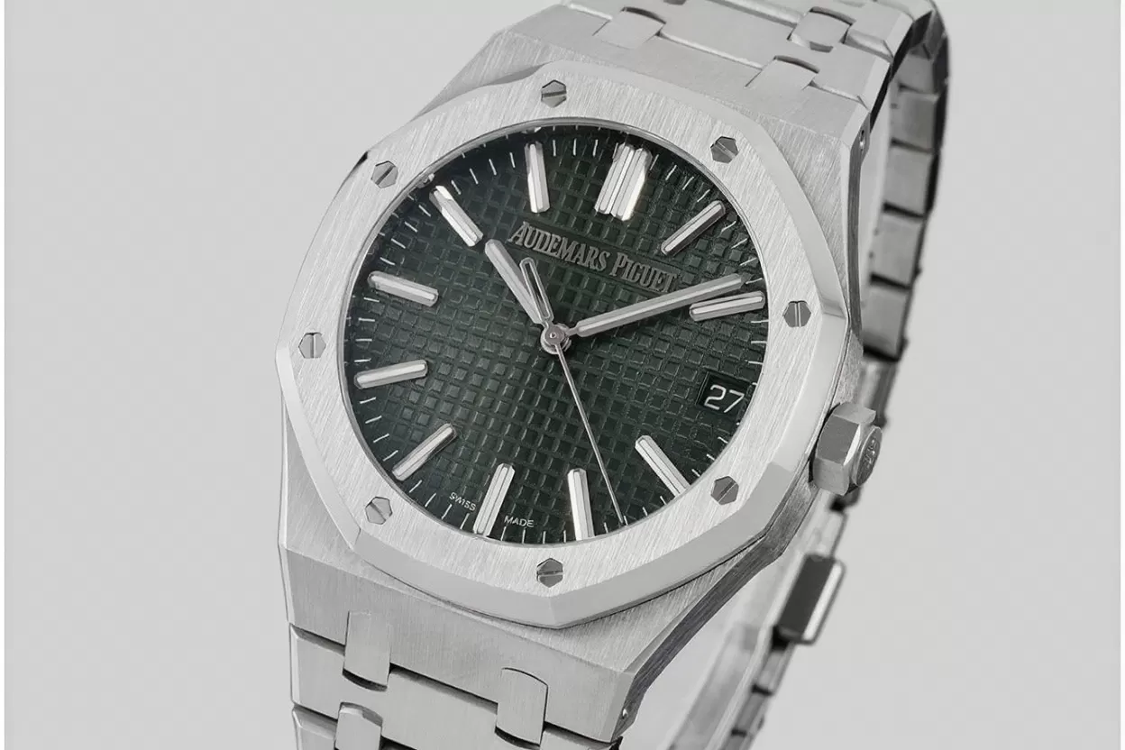 Royal Oak 50th Anniverary 41mm 15510 SS/SS Green/Stk ZF A4302