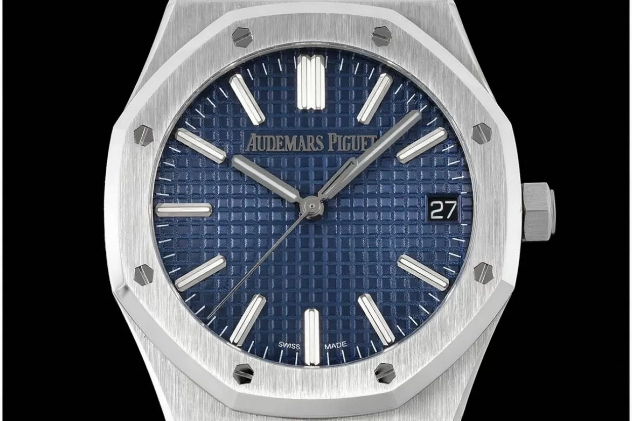Alternative view of Royal Oak 50th Anniverary 41mm 15510 SS/SS Blue/Stk ZF A4302