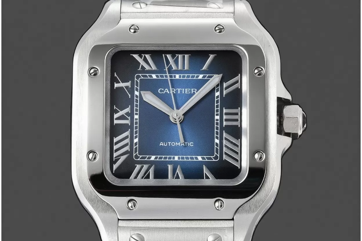 Alternative view of Santos De Cartier 35mm SS/SS Blue Dial BVF MY9039
