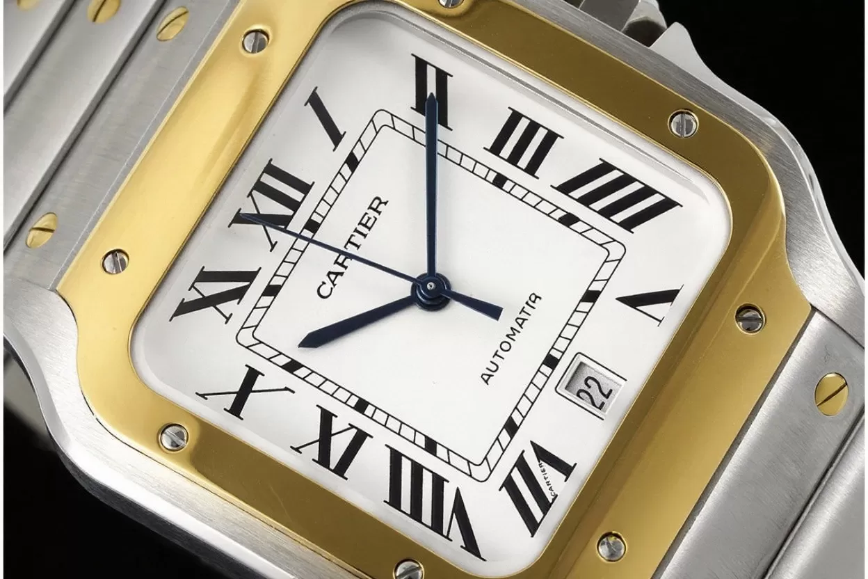 Cartier - Santos De Cartier 2018 Mens XL 40mm YG/SS Wht BVF MY9019 - Image 5