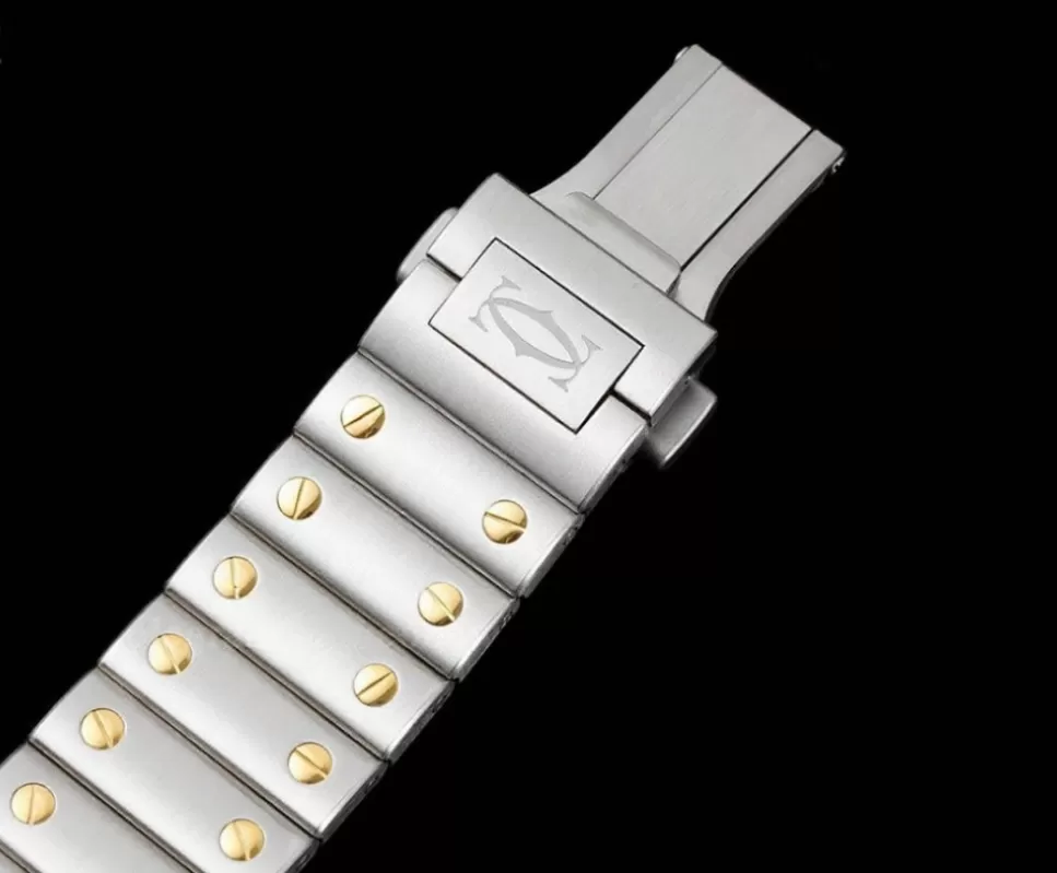 Santos De Cartier 35mm YG/SS Wht BVF MY9039 - Image 18