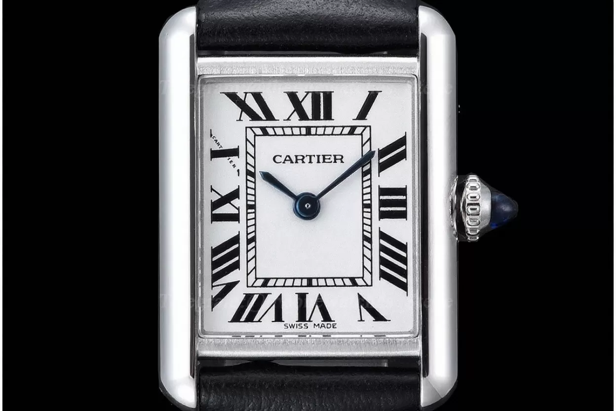 Alternative view of Tank Must Small White dial On Black Leather Strap K11F Quartz