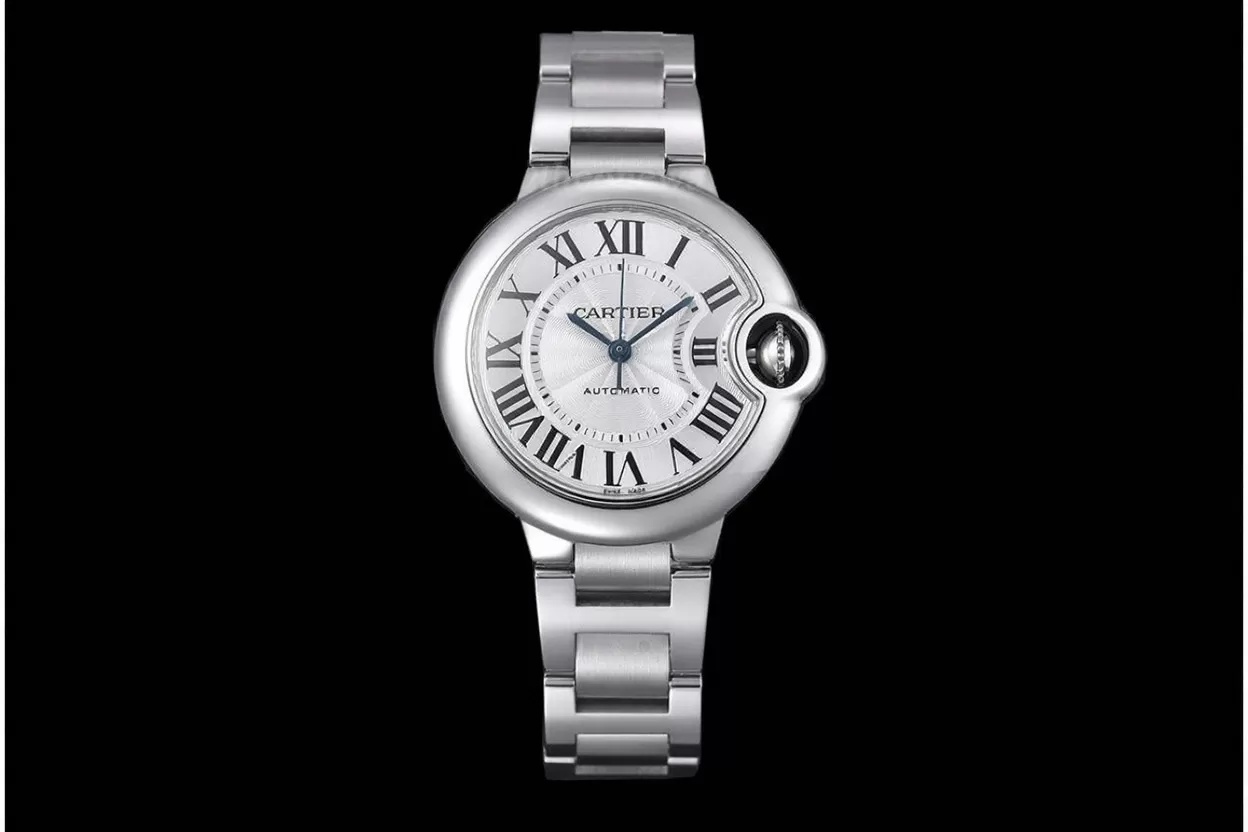 Alternative view of Ballon Bleu De Cartier 33mm White Textured Dial SS/SS V6F V8 NH05