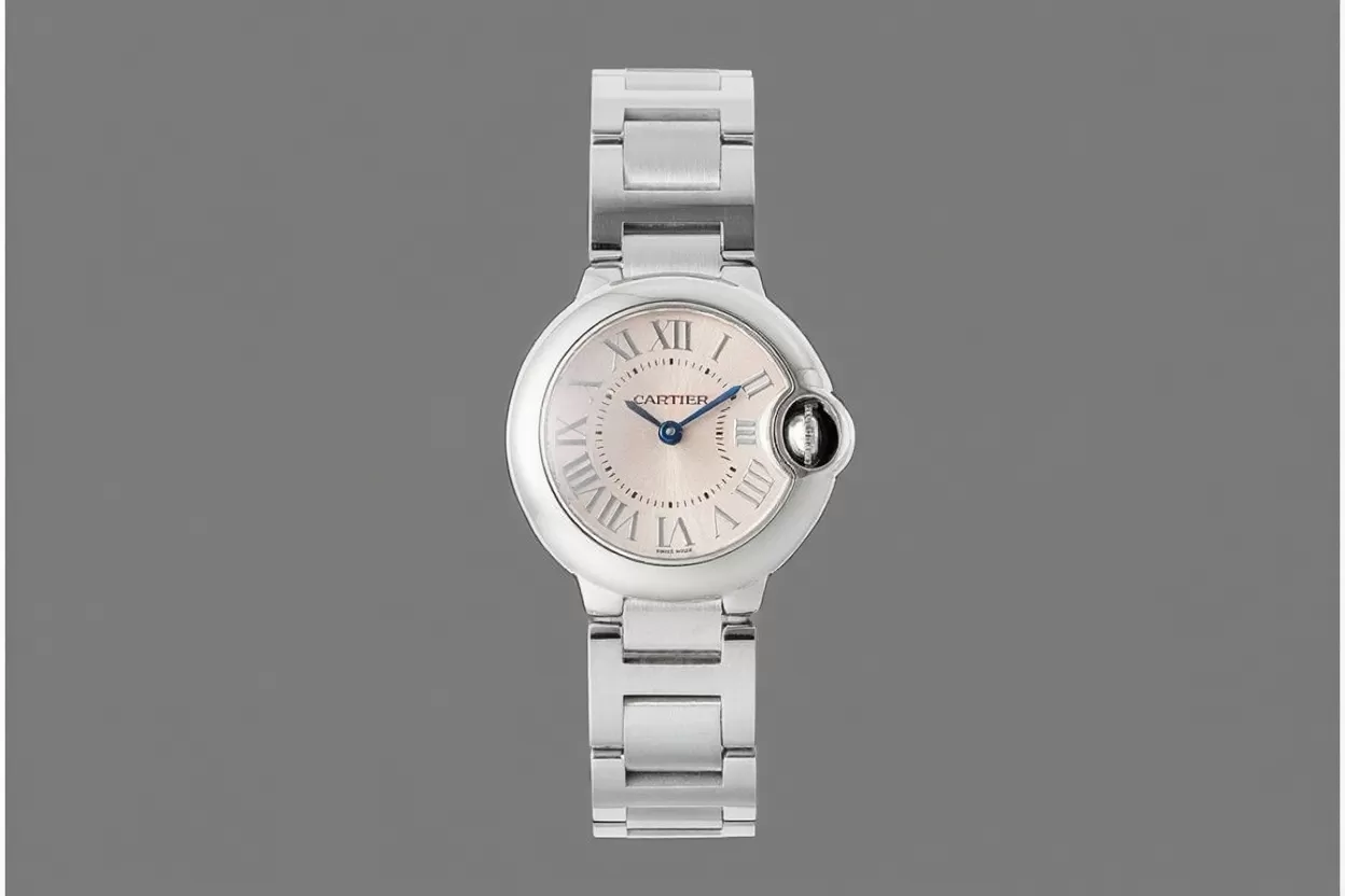 Ballon Bleu De Cartier 28mm SS/SS Pink Dial AF Quartz - Image 3