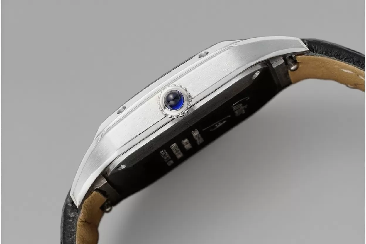 Santos Dumont Black SS/LE Silver Dial AF Quartz - Image 5