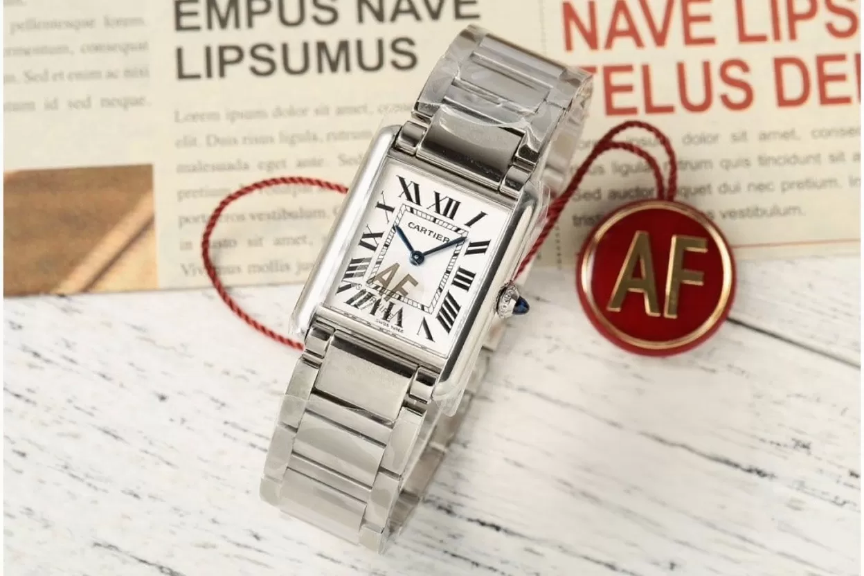 Alternative view of Cartier - Tank Must 25.5mm SS/SS White Dial AF Quartz