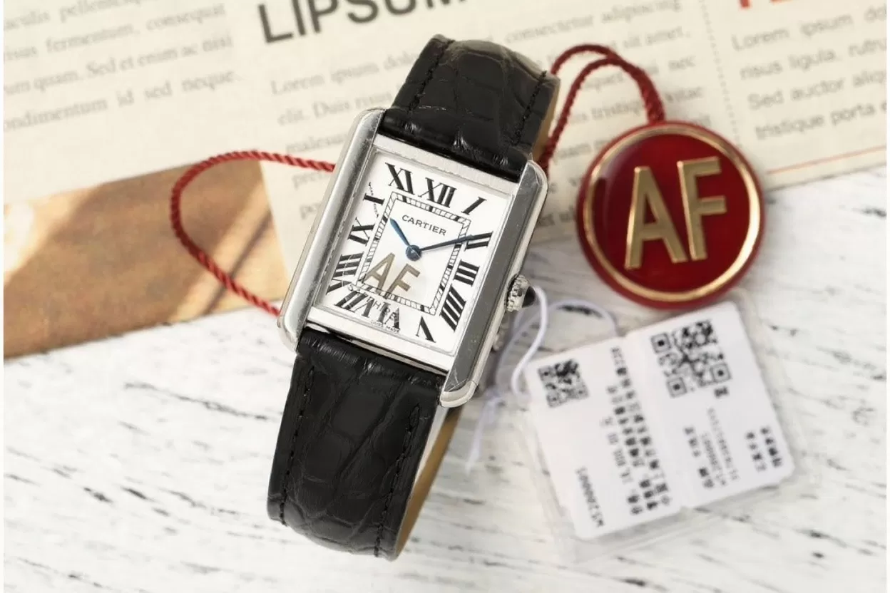 Alternative view of Cartier - Tank Solo 24.4mm O SS/LE White Dial AF Quartz