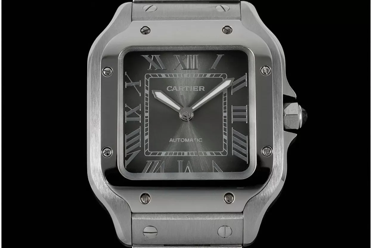 Alternative view of Santos De Cartier 35mm SS/SS Grey Dial AF MY9015