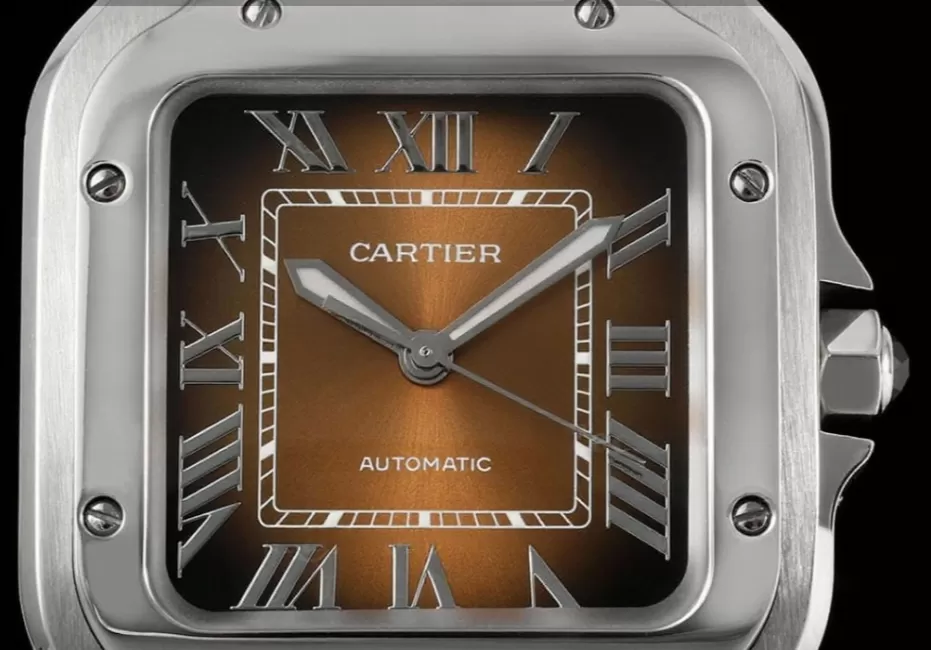 Alternative view of Santos De Cartier 35mm SS/SS Brown Dial BVF MY9039