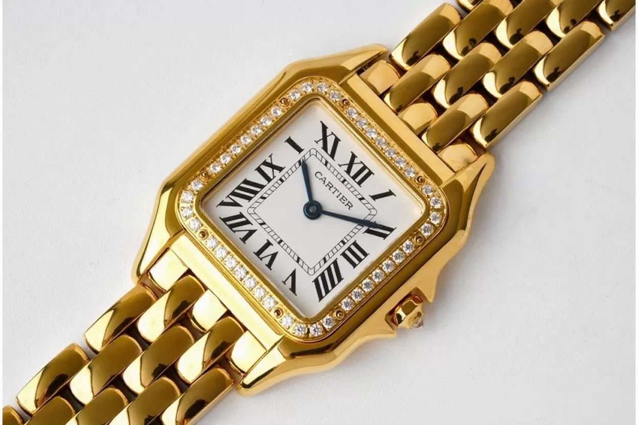 Alternative view of Panthere Secrete De Ladies 27mm Dia YG/YG White Dial BVF Quartz