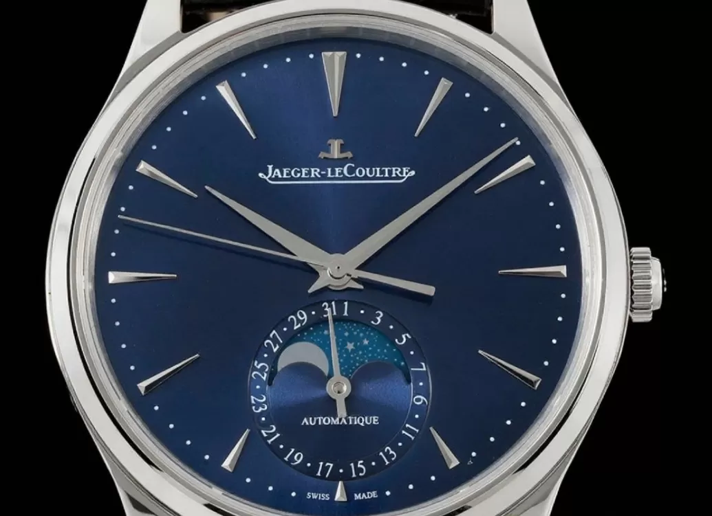 Alternative view of Master Ultra Thin Moonphase SS/LE Blue/Stk APS A925 Super Clone