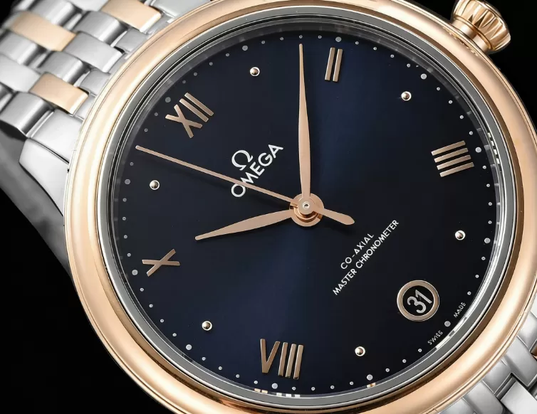 De Ville Prestige Ladies 34mm SS/RG Blue Dial VSF A8800 - Image 4