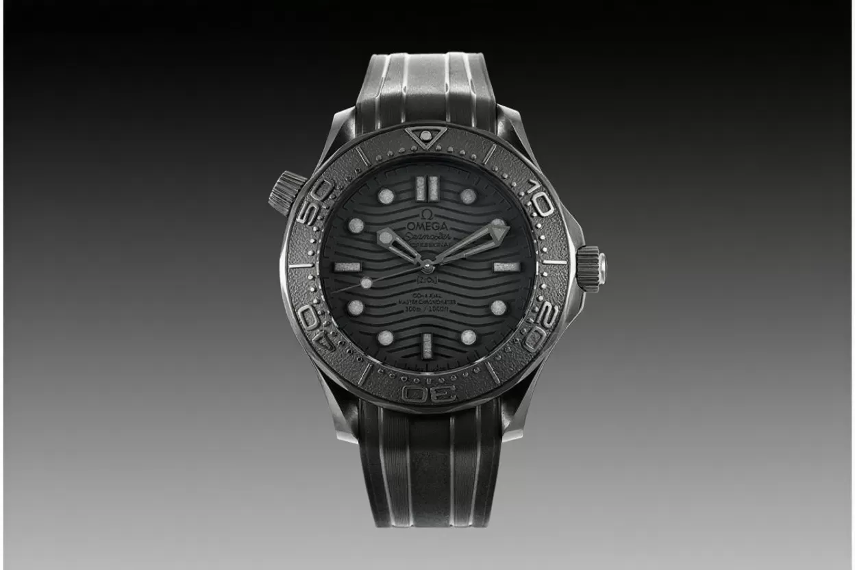 Alternative view of Seamaster 300m 43.5mm Ceramic/RU Black Dial VSF VS8806 Super Clone