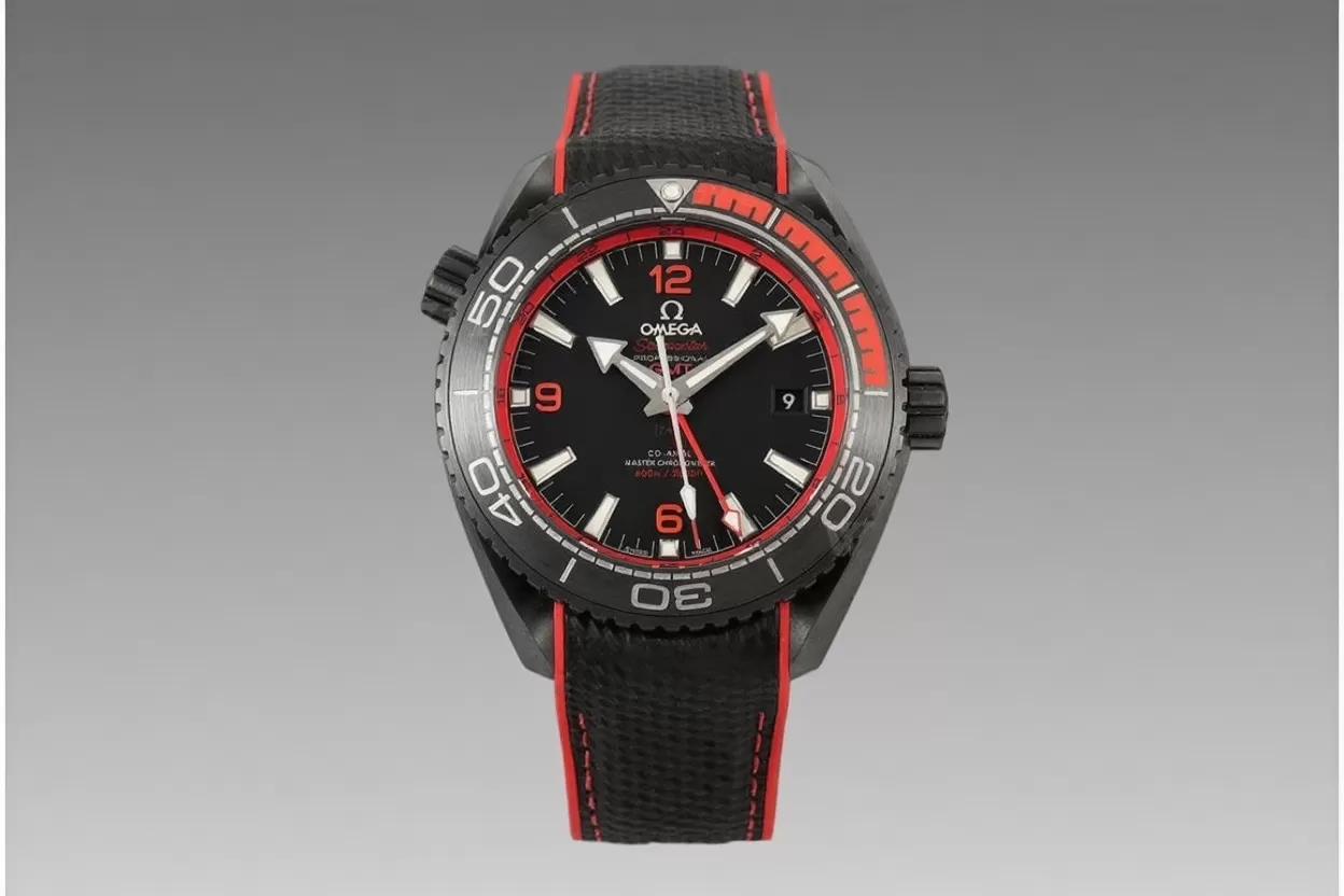 Alternative view of Planet Ocean 45.5mm Deep Black CER/NY Blk/R VSF A8906 V2 Super Clone