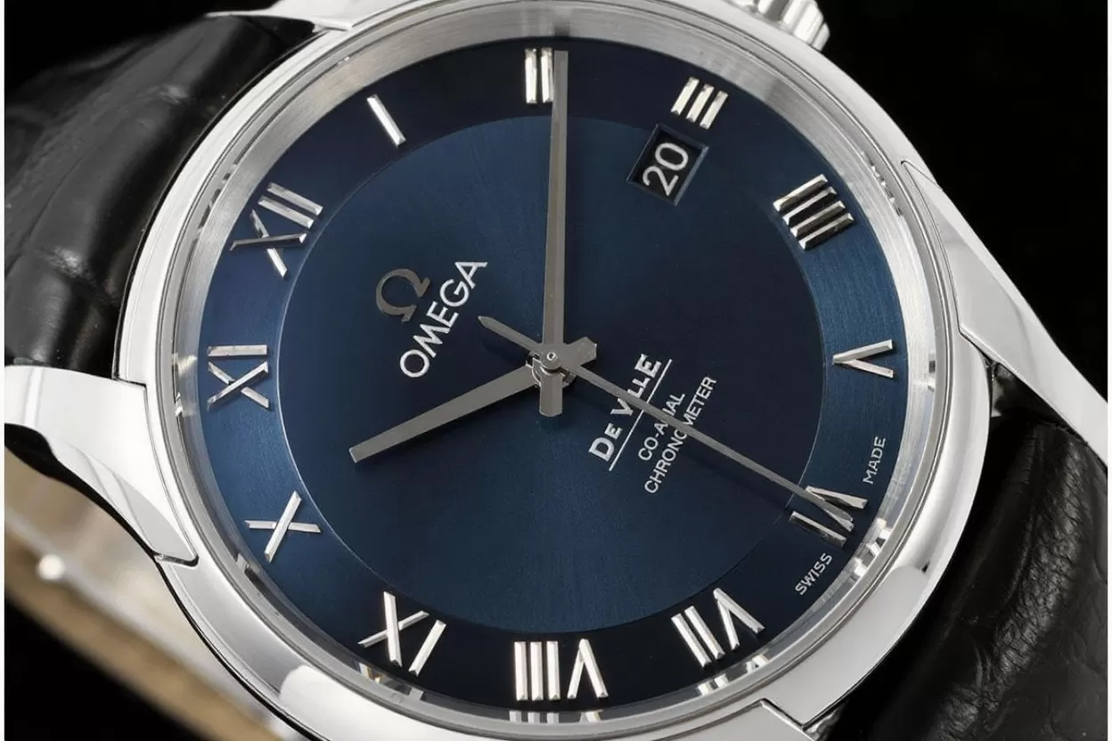 De Ville Mens Co-Axial SS/LE Blue/Roman VSF A8500 - Image 3