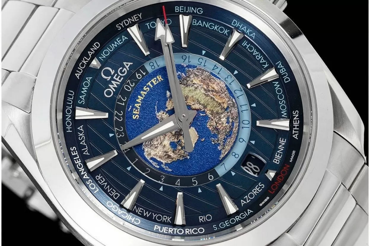 Aqua Terra 150M 43mm Worldtimer SS/SS Blue Dial VSF A8938 - Image 3