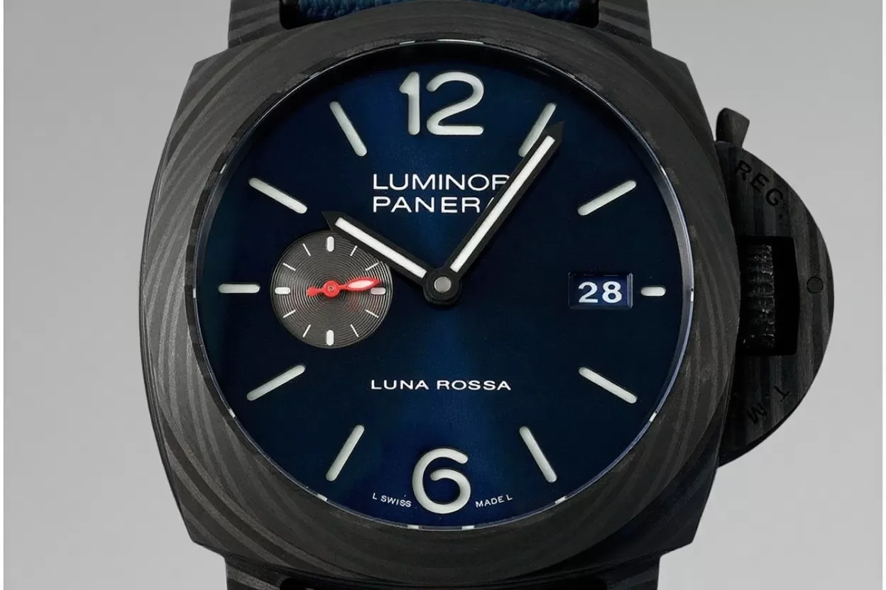 Alternative view of Luminor PAM1529 Luna Rossa 44mm FC/RU Blue Dial VSF P9010