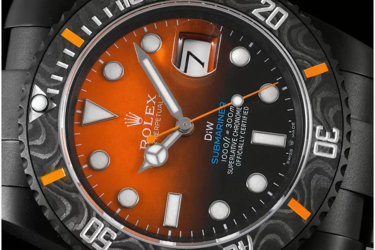 Alternative view of Submariner DIW 40mm 904L DLC/DLC Org/Blk Dial VSF VS3135