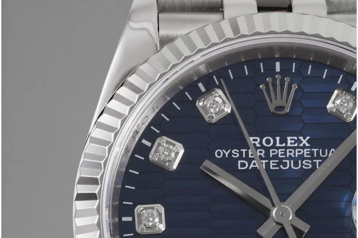 Datejust 126234 36mm Jub SS/SS Blue Textured/Dia VSF DD3235 - Image 4