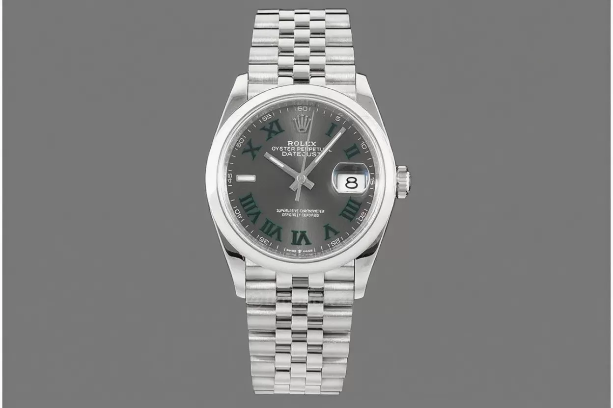 Alternative view of Datejust 126200 36mm Wimbledon Jub SS/SS Grey Dial VSF DD3235