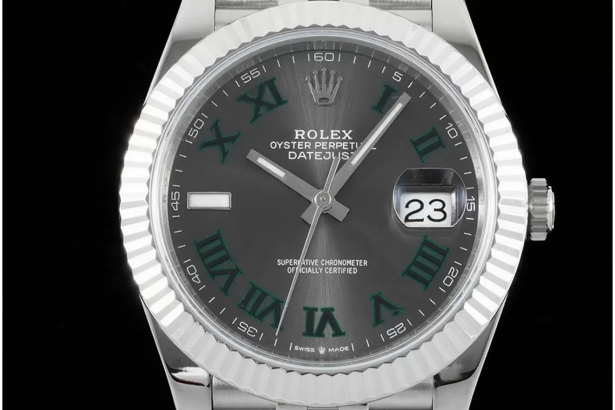Alternative view of Datejust 126334 41mm Wimbledon Jub SS/SS Grey Dial VSF DD3235