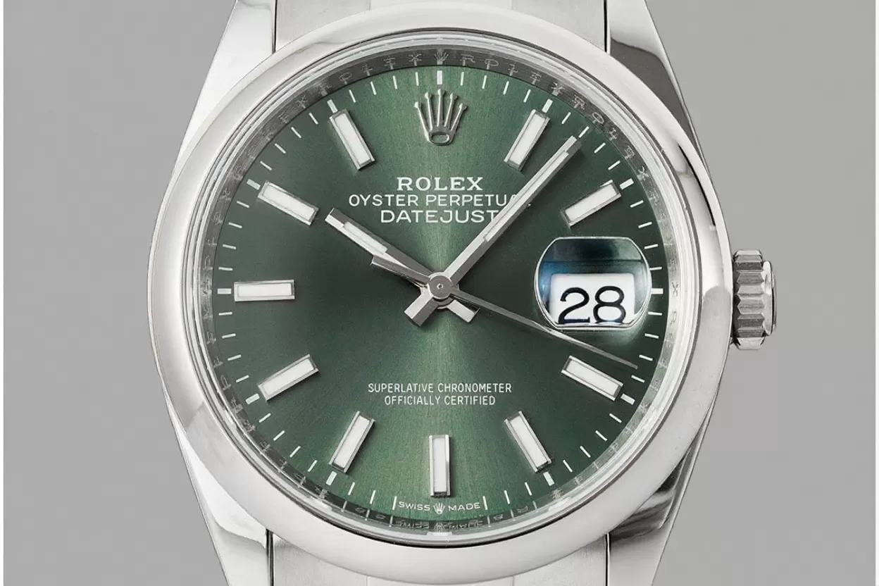 Alternative view of Datejust 126200 36mm Oys SS/SS Green Dial VSF DD3235