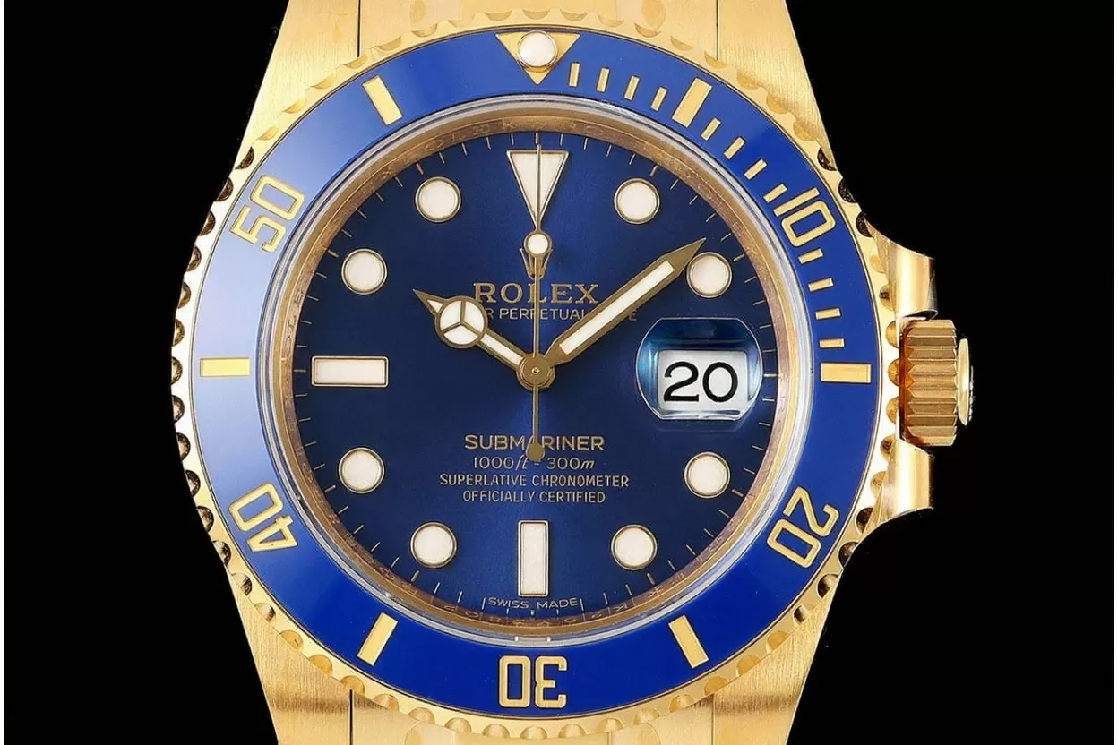 Alternative view of Submariner 116618LB 40mm 904L YG/YG Blue Dial VSF VS3135