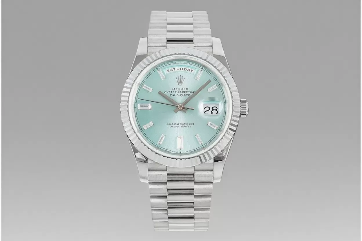 DayDate 228236 40mm SS/SS Ice Blue/Dia JDF V4 VR3255 (Gain Weight) - Image 4