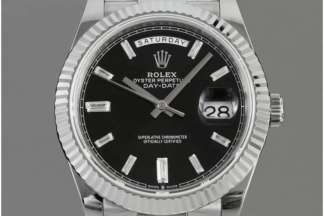 Alternative view of DayDate 228239 40mm SS/SS Black/Dia JDF V4 VR3255 (Gain Weight)