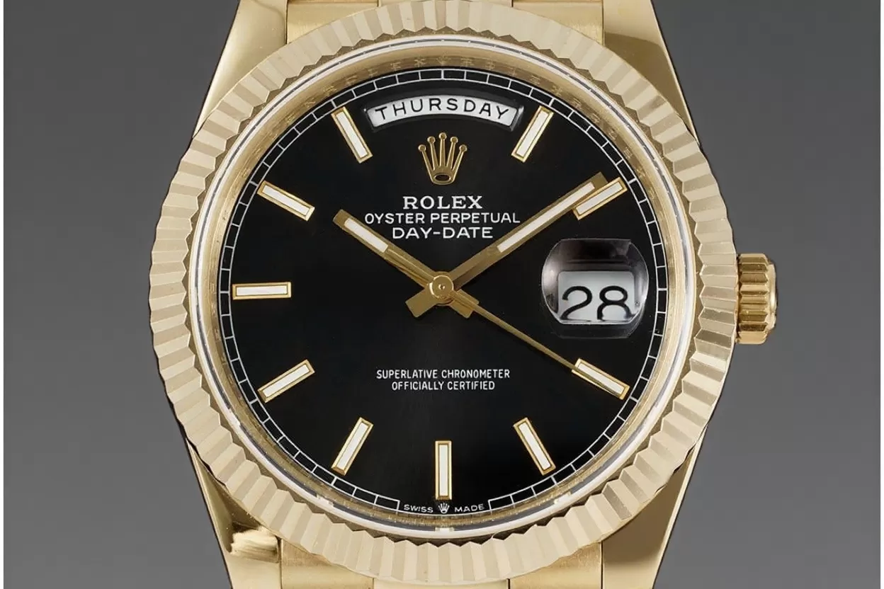 DayDate 228238 40mm YG/YG Black/Stk JDF V4 VR3255 (Gain Weight) - Image 2