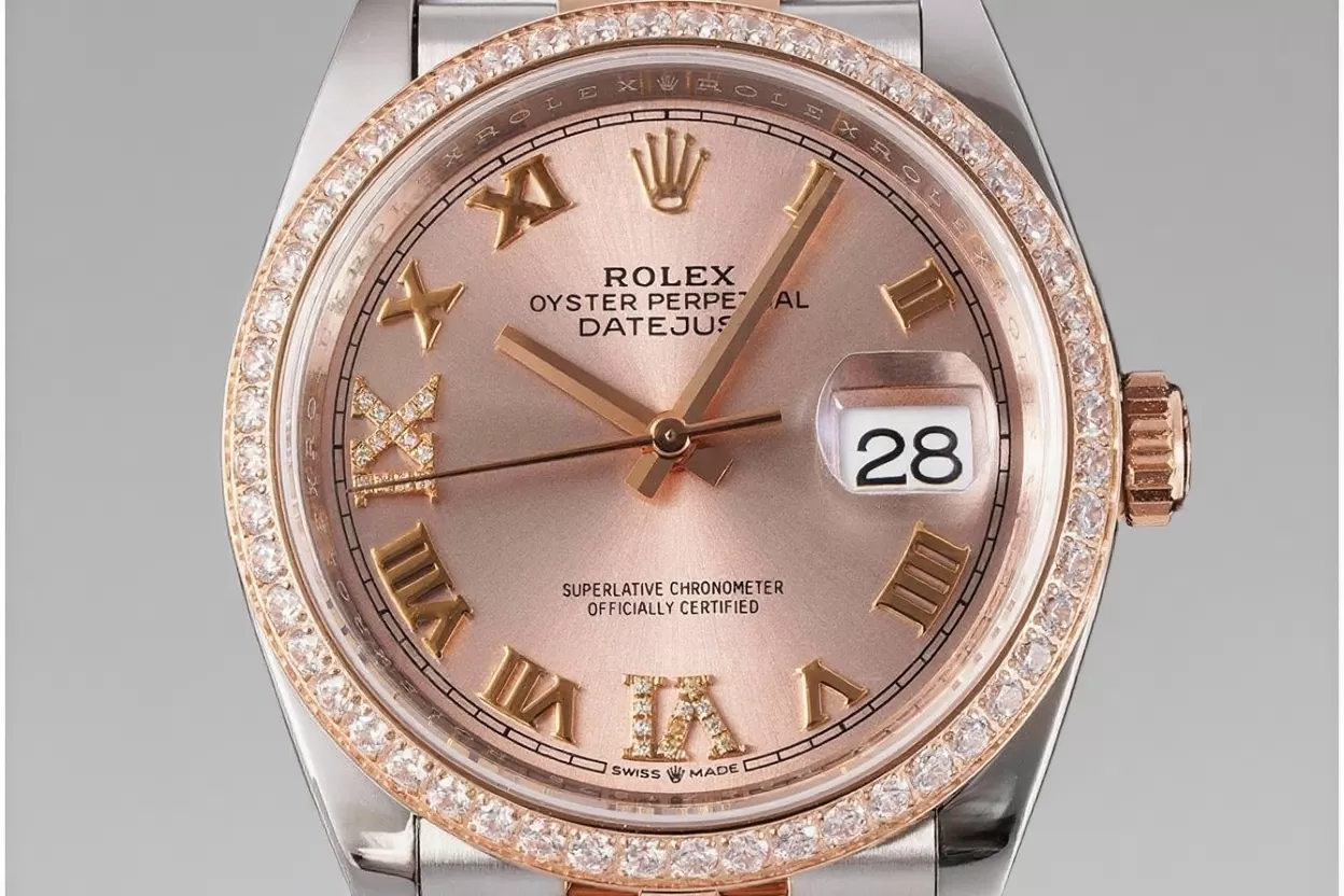 Alternative view of Datejust 126281 36mm Jub Dia RG/SS Rose Gold Dial VSF DD3235