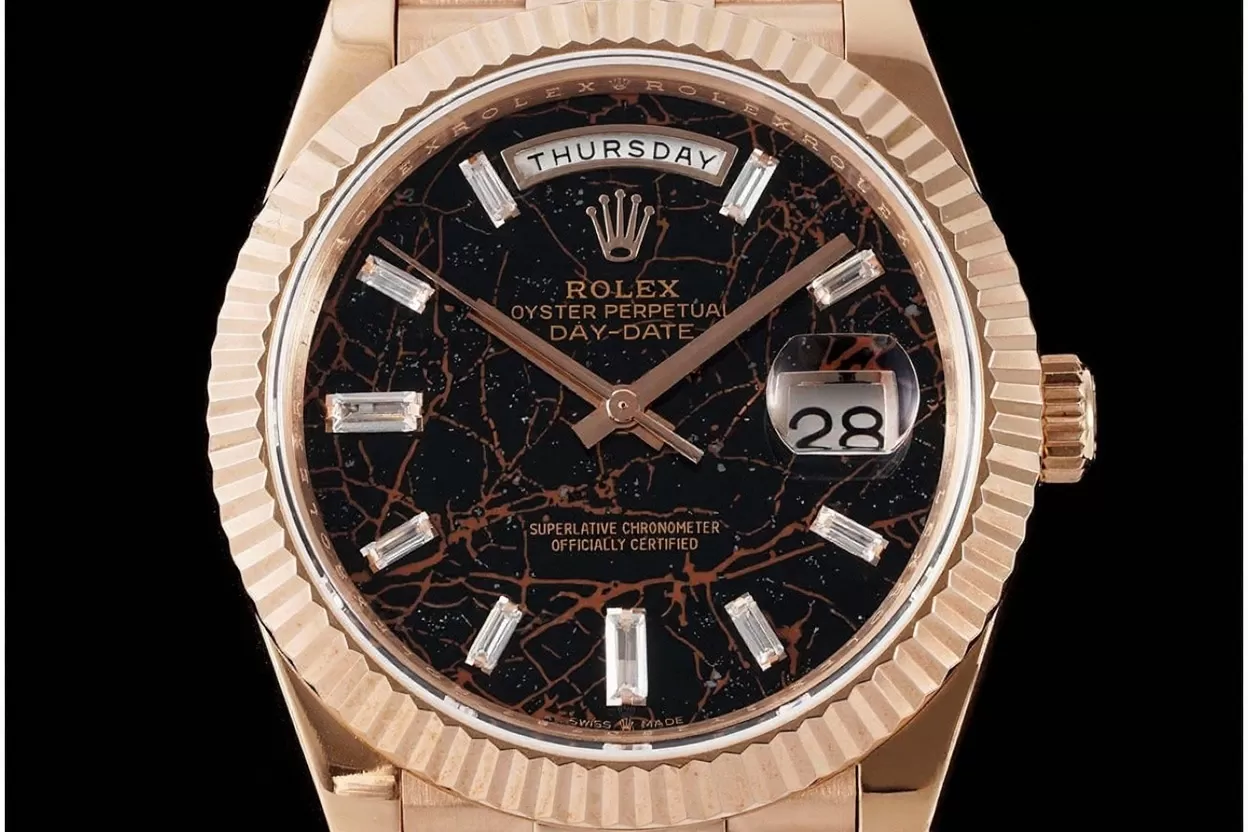Alternative view of DayDate 228235 40mm RG/RG Hematite Quartz Dial JDF V4 VR3255 (Gain Weight)