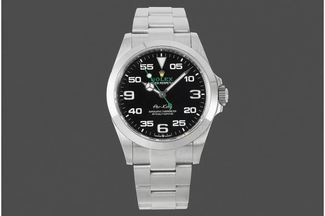 Alternative view of Airking 126900 40mm SS/SS Black Dial VSF VS3230