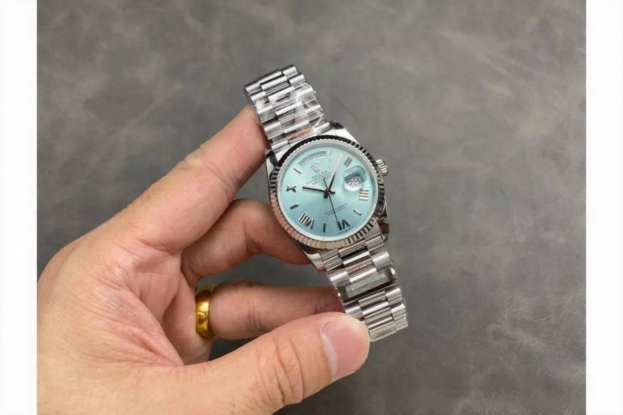 DayDate 128236 36mm SS/SS Ice Blue/Rmn QF V3 VR3255(Gain Weight) - Image 4