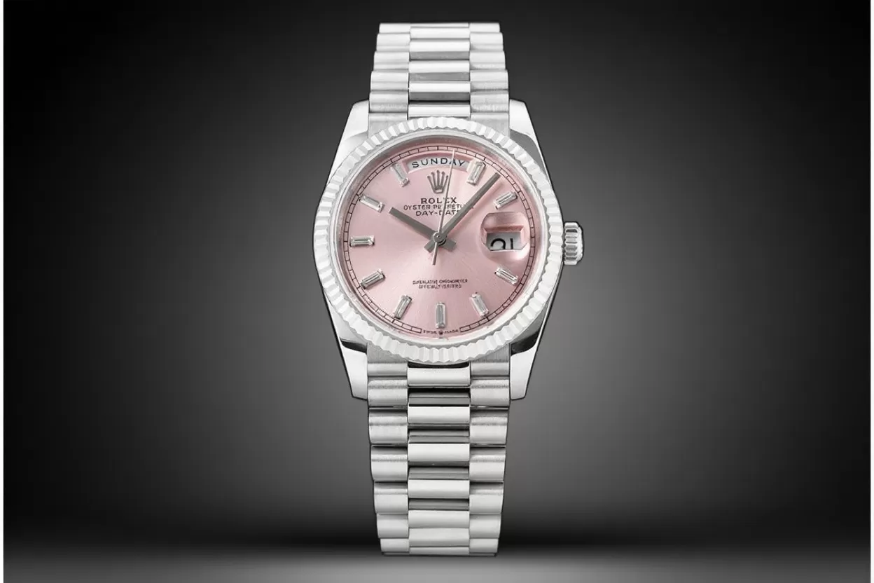 DayDate 128239 36mm SS/SS Pink/Dia QF V3 VR3255(Gain Weight) - Image 4