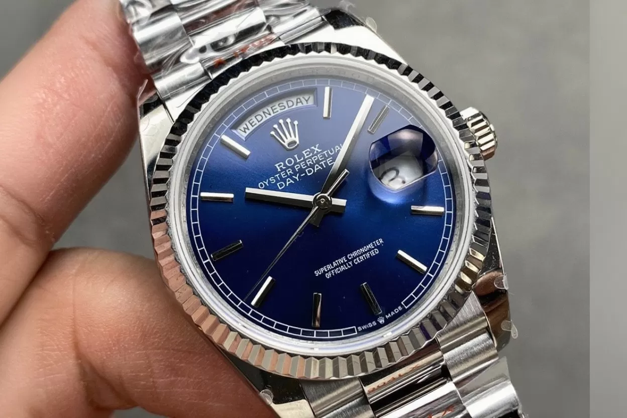 DayDate 128239 36mm SS/SS Blue/Stk QF V3 VR3255(Gain Weight) - Image 3