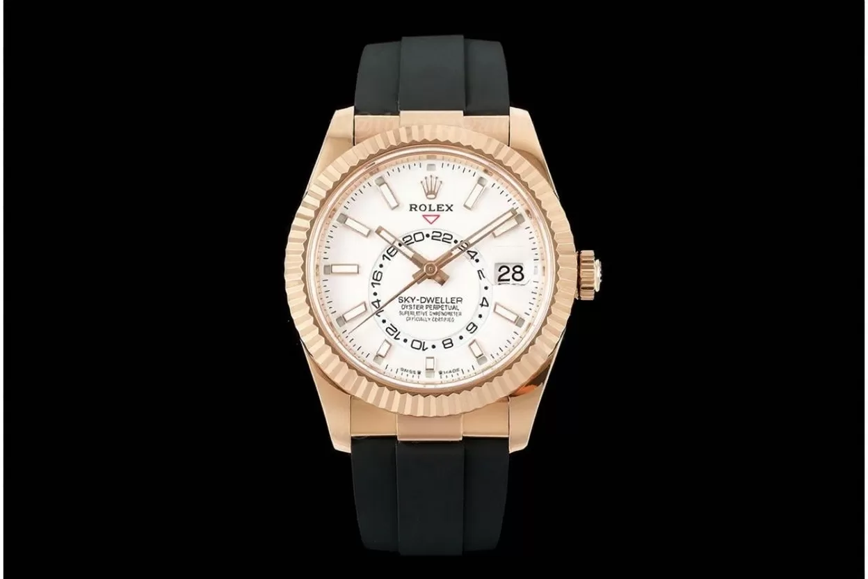 Alternative view of SkyDweller 336235 42mm RG/RU White Dial ZF A2824(Tungsten Heavy Version)