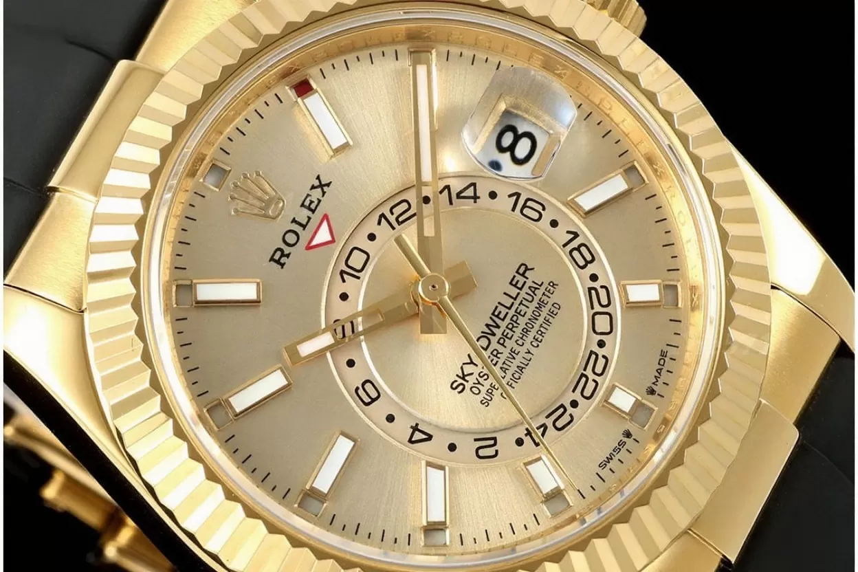 Alternative view of SkyDweller 336238 42mm YG/RU Gold Dial ZF A2824(Tungsten Heavy Version)