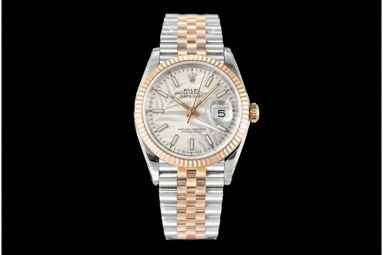 Datejust 126231 36mm Jub RG/SS Silver Palm Motif/Stk VSF DD3235 - Image 3