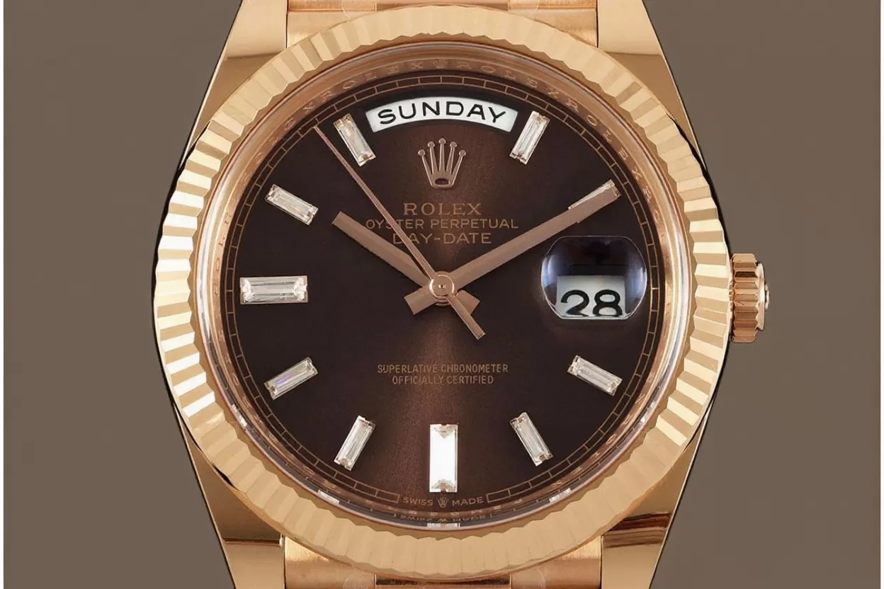 DayDate 228235 40mm RG/RG Brown/Dia THBF V3 SH3255(Tungsten Heavy Version) - Image 2