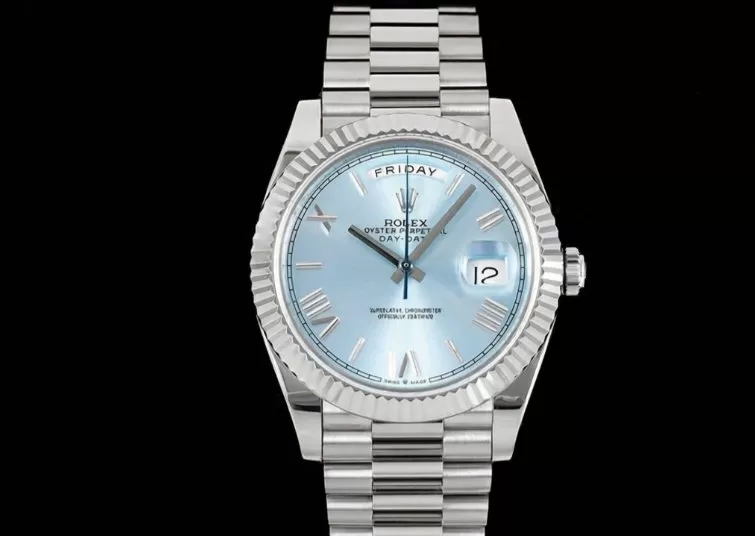 DayDate 228239 40mm Pres SS/SS Ice Blue Dial GSF A3255 (Tungsten Heavy Version) - Image 3