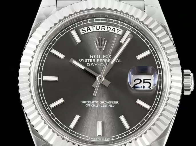 Alternative view of DayDate 228239 40mm Pres SS/SS Grey Dial GSF A3255 (Tungsten Heavy Version)