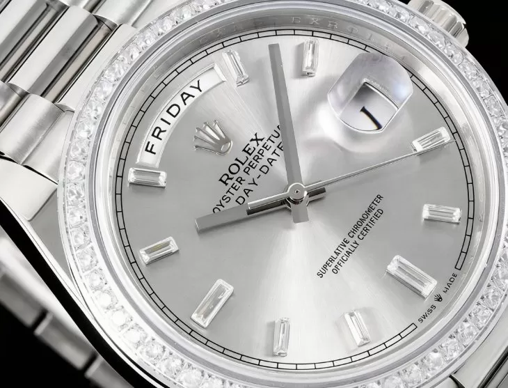 DayDate 228349 40mm Pres SS/SS Silver/Dia GSF A3255 (Tungsten Heavy Version) - Image 3