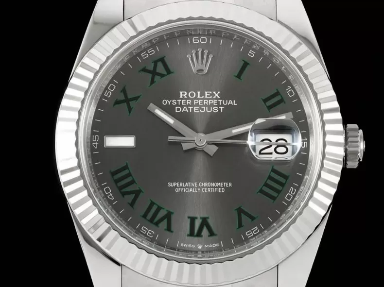Alternative view of Datejust 126334 41mm Wimbledon Oys SS/SS Grey/Rmn VF DD3235