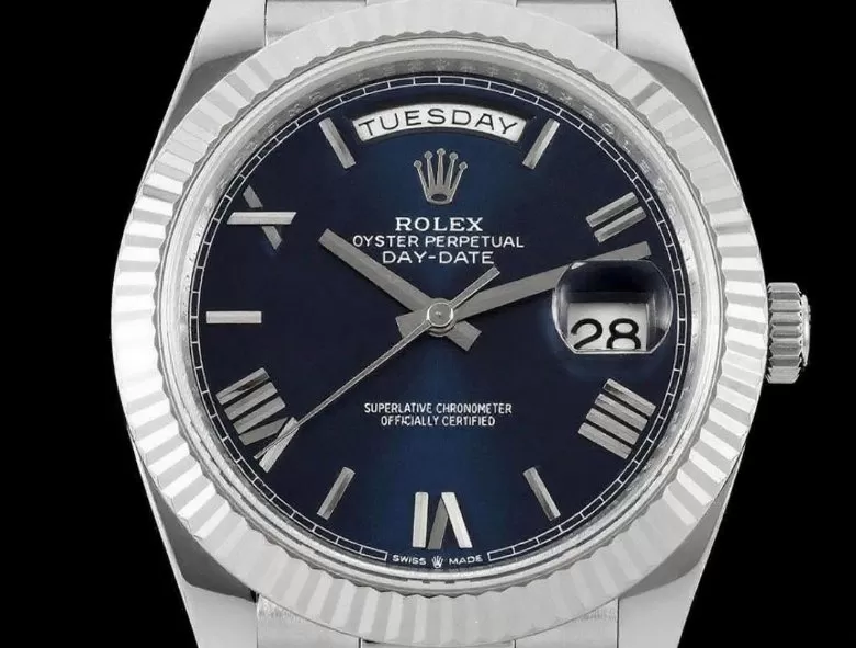 DayDate 228239 40mm SS/SS Blue/Rmn QF V8 SH3255 (Gain Weight) - Image 2
