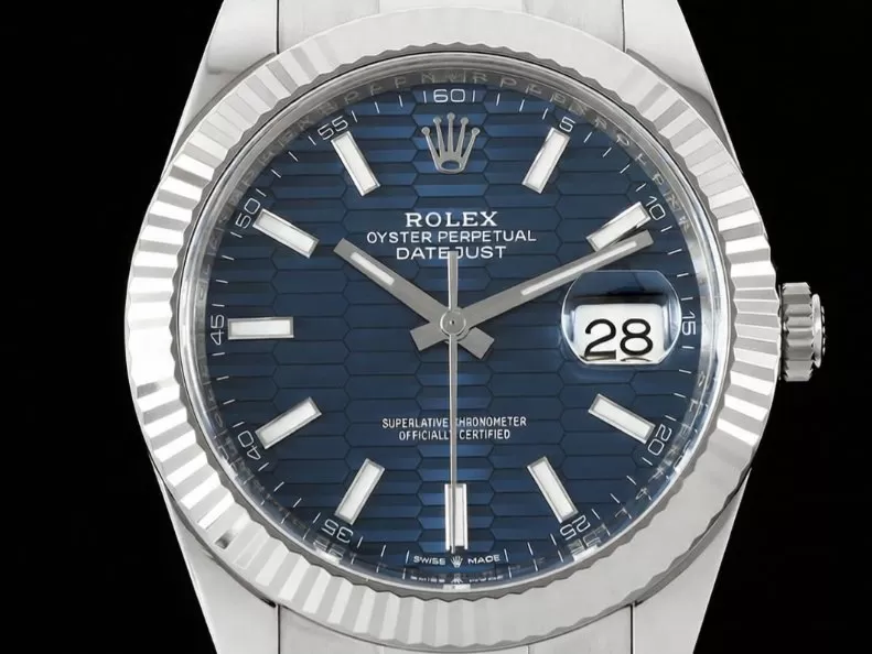 Alternative view of Datejust 126334 41mm Oys SS/SS Blue Textured/Stk VF DD3235